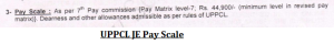 UPPCL JE Pay Scale